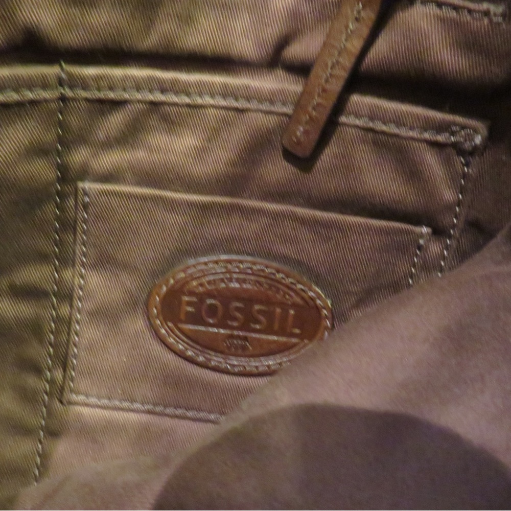 Fossil Brown Messenger Bag with Nylon adjustable strap - Picture 6 of 16